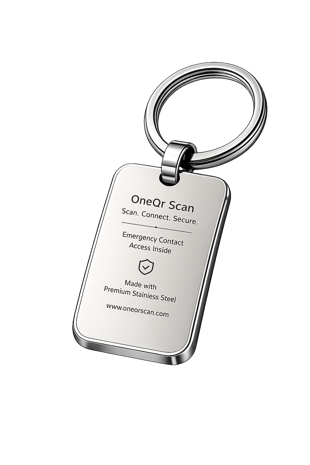 Vehicle QR Keychain Back